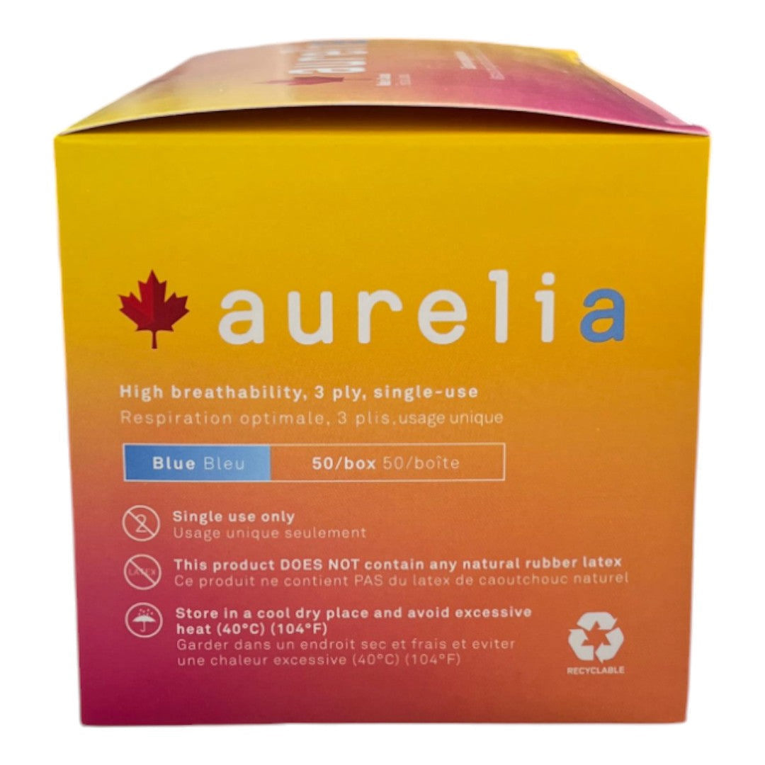 Aurelia Face Mask - Blue (Box of 50)