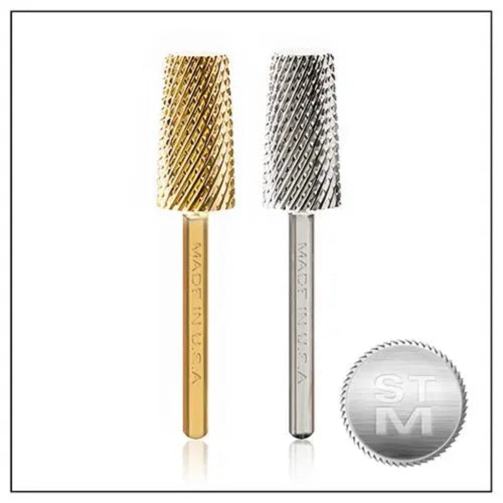 Startool Nail Drill Bits - 3In1 Chamfer STM Medium Grit 3/32 Gold