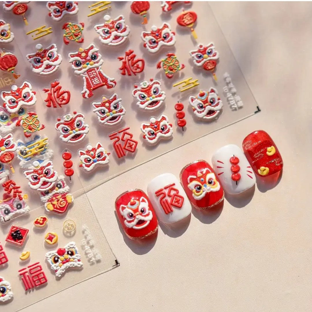 CNBS Nail Sticker - Lion Dance #TO4787