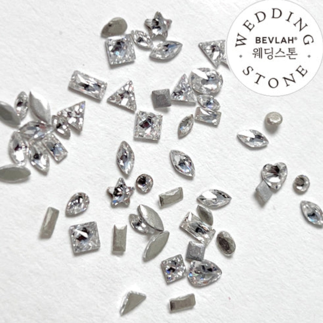 Bevlah Nail Rhinestones - Mixed Shaped Wedding Stones (100Pcs)