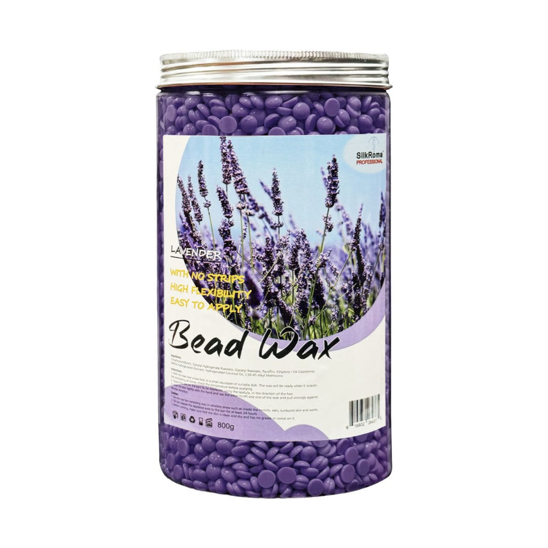 Silk Roma Beads Hard Wax - Lavender 800G #BWL800