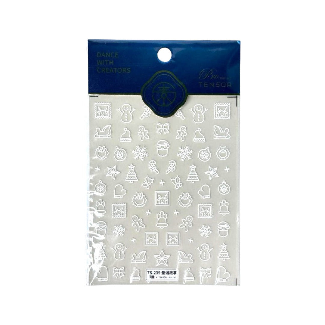 CNBS Nail Stickers - White Christmas Themed #22/TS239