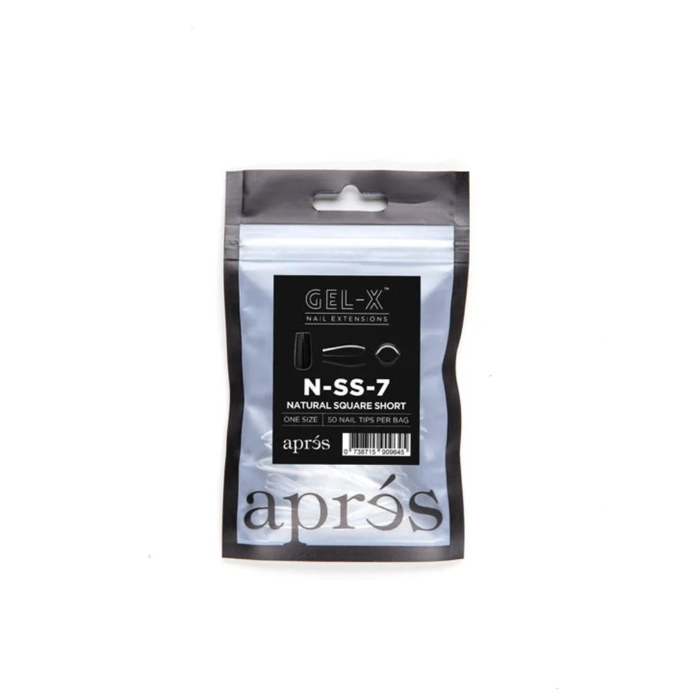 Apres Gel-X Refill Tips - Natural Square Short (50pcs)