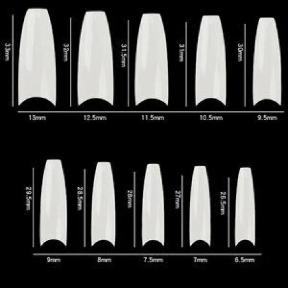Cre8tion Nail Tips Box - Special Shape 19 Natural (600Pcs) #15224