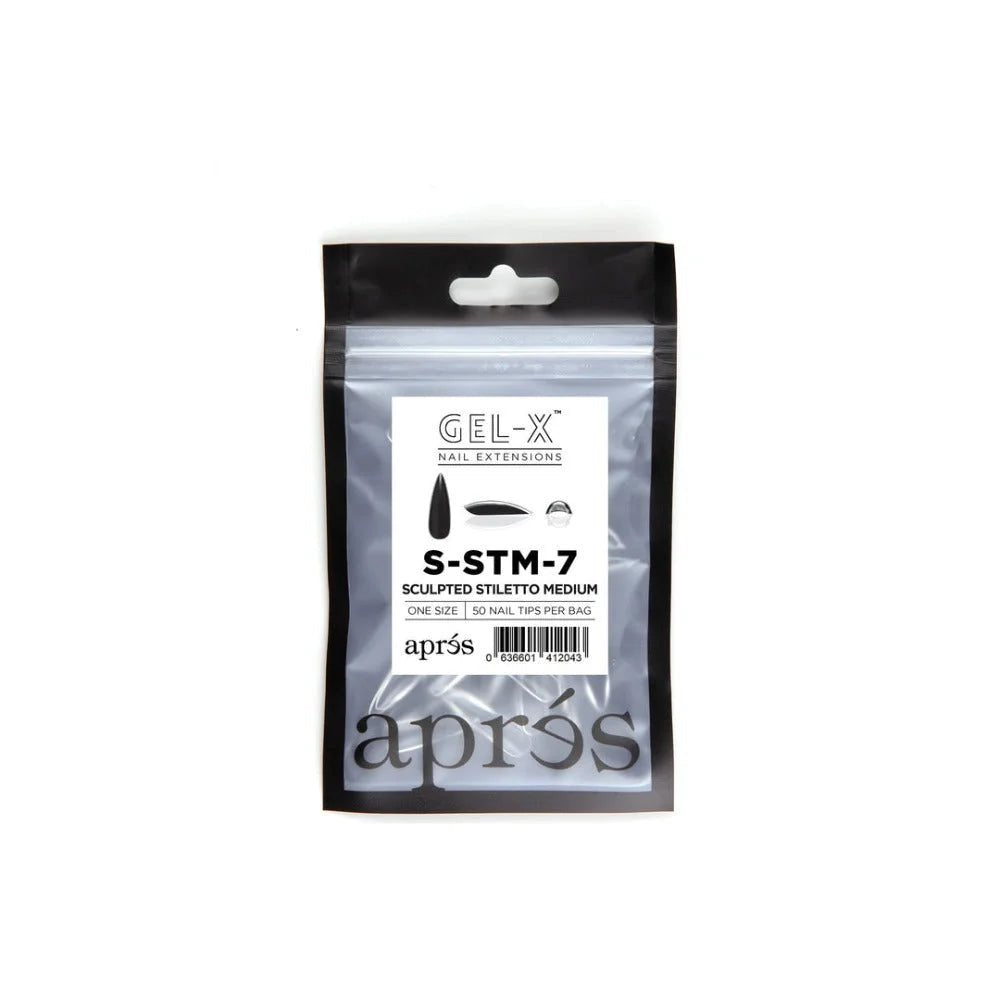 Apres Gel-X Refill Tips - Sculpted Stiletto Medium (50Pcs)