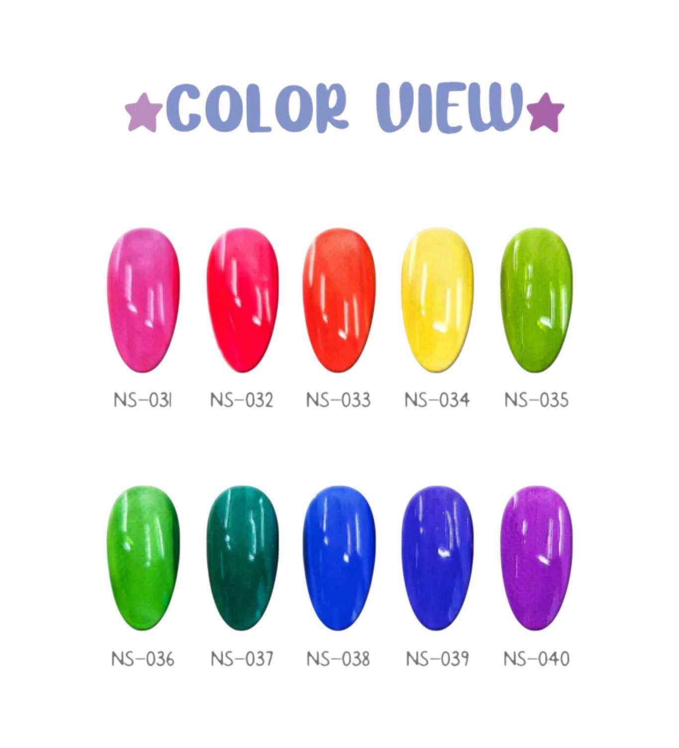 Jel and Gel Syrup Gel Polish - Nudy Ade 4 Collection #NS031-040 (10pcs)
