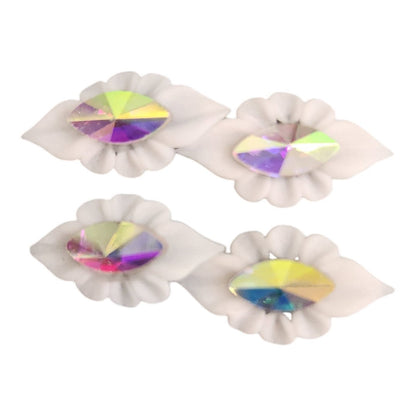 CNBS Nail Charms - 3D Handmade Acrylic White Flower Varied Style 4Pcs