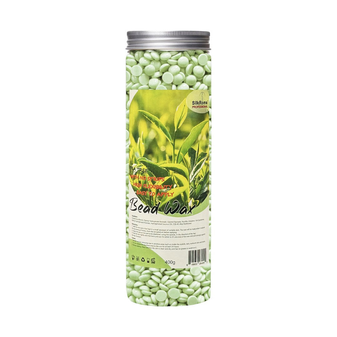 Silk Roma Beads Hard Wax - Teatree 400G #BWT400