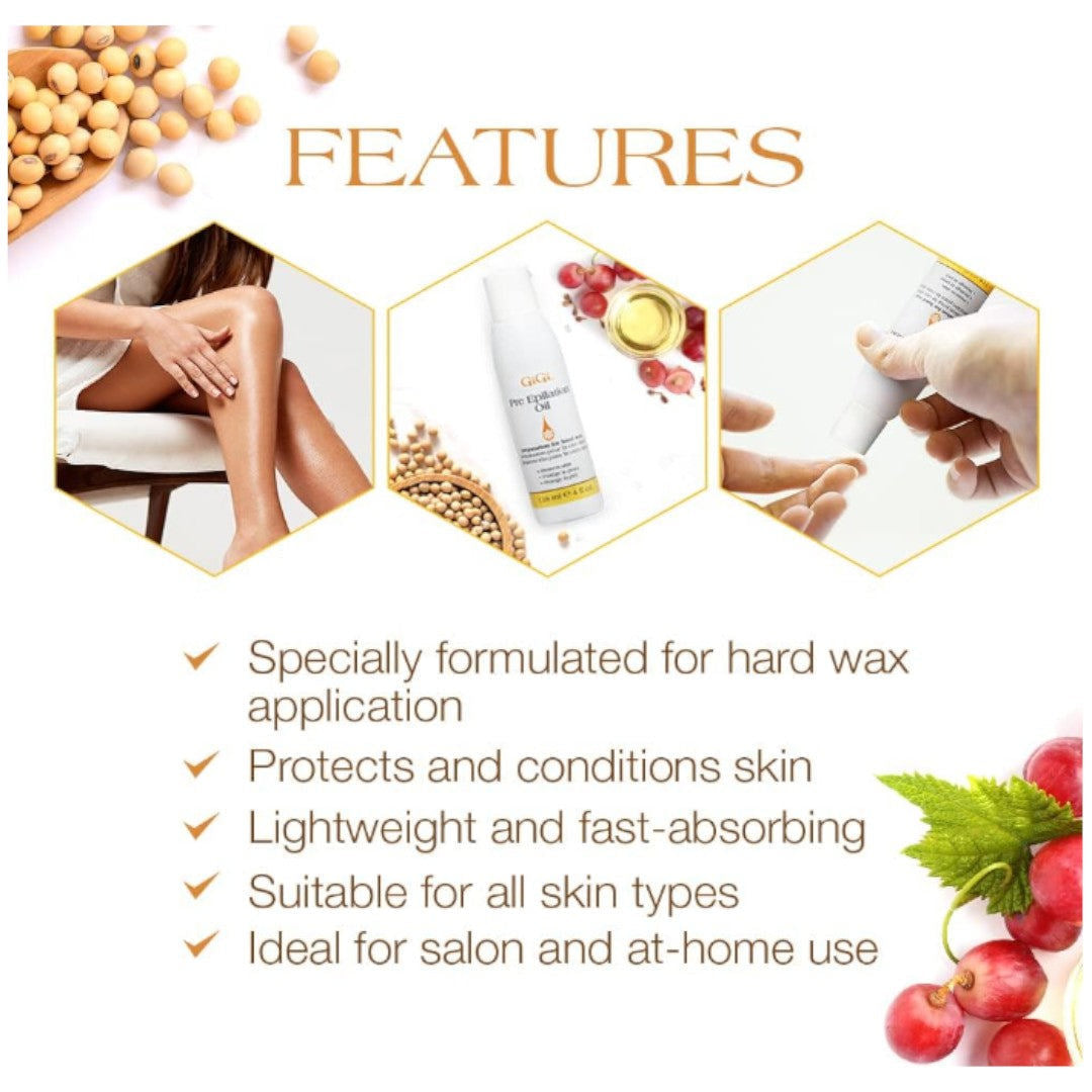 Gigi Pre Epilation Oil 4Oz #0901
