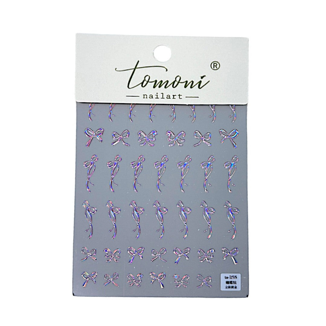 CNBS Nail Stickers - Metallic Bows