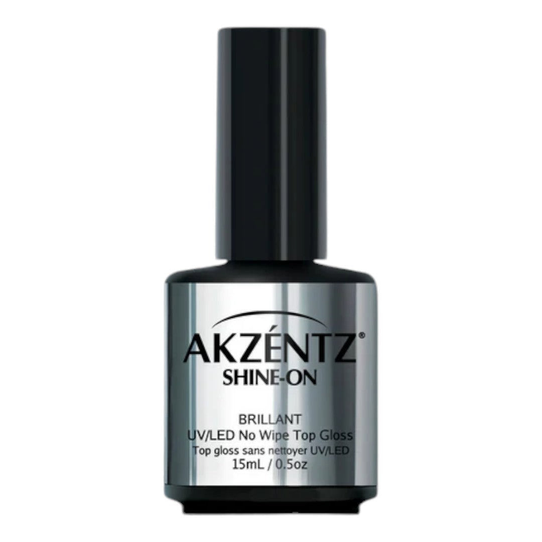 Akzéntz Luxio Gel (HEMA-Free) No-Wipe Top Coat - Shine-On (15mL/0.5oz)