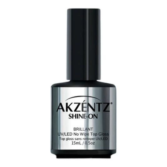 Akzéntz Luxio Gel (HEMA-Free) No-Wipe Top Coat - Shine-On (15mL/0.5oz)