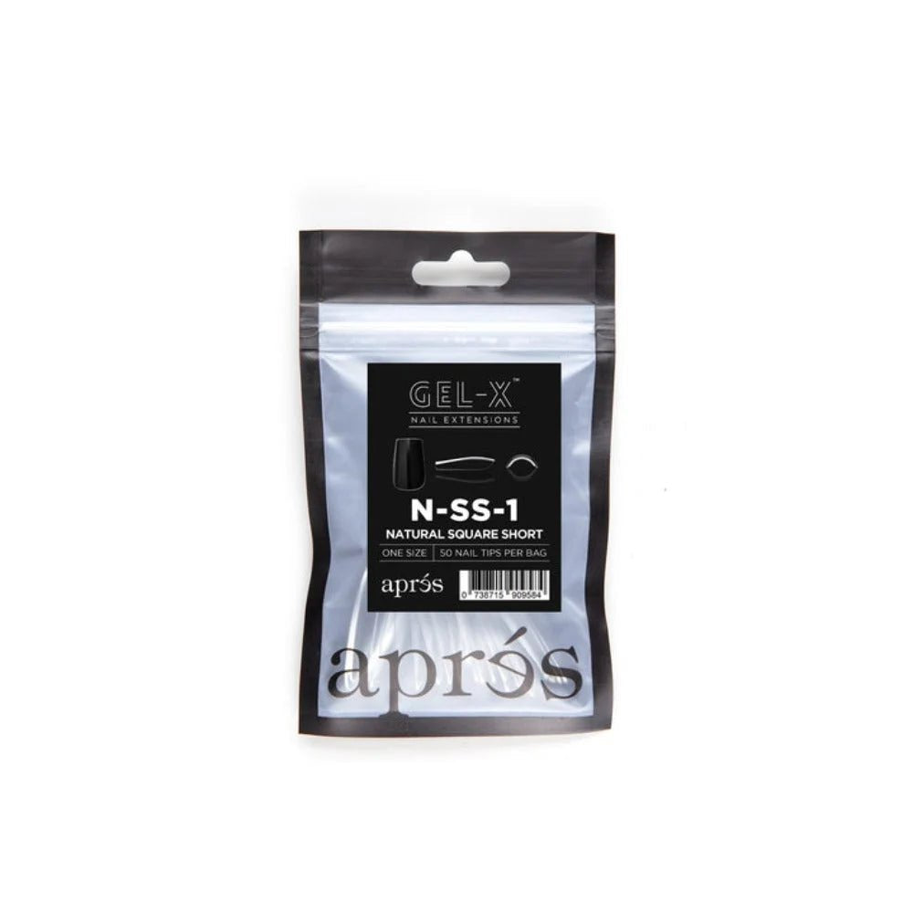 Apres Gel-X Refill Tips - Natural Square Short (50pcs)