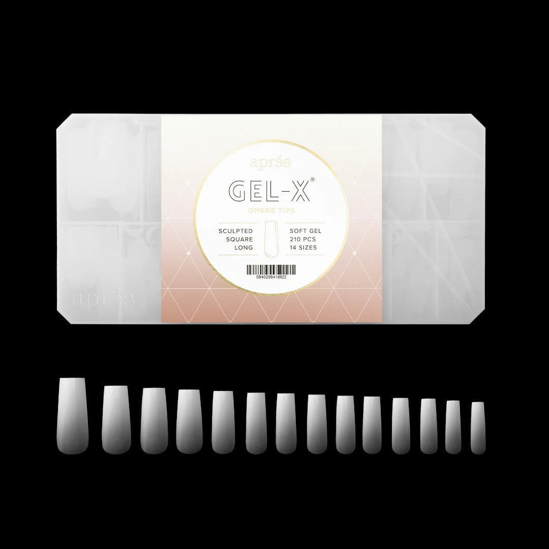 Apres Gel-X Tips Box 2.0 - Ombre Square (210Pcs)