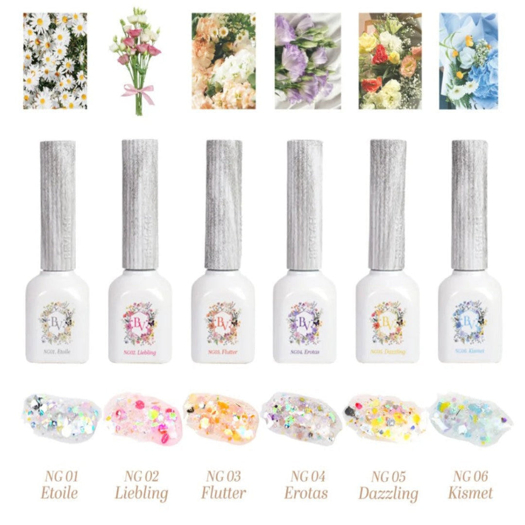 Bevlah Gel Polish - Romantick & Memoro Collection (12Pcs) + Free 6 Mixing Jars