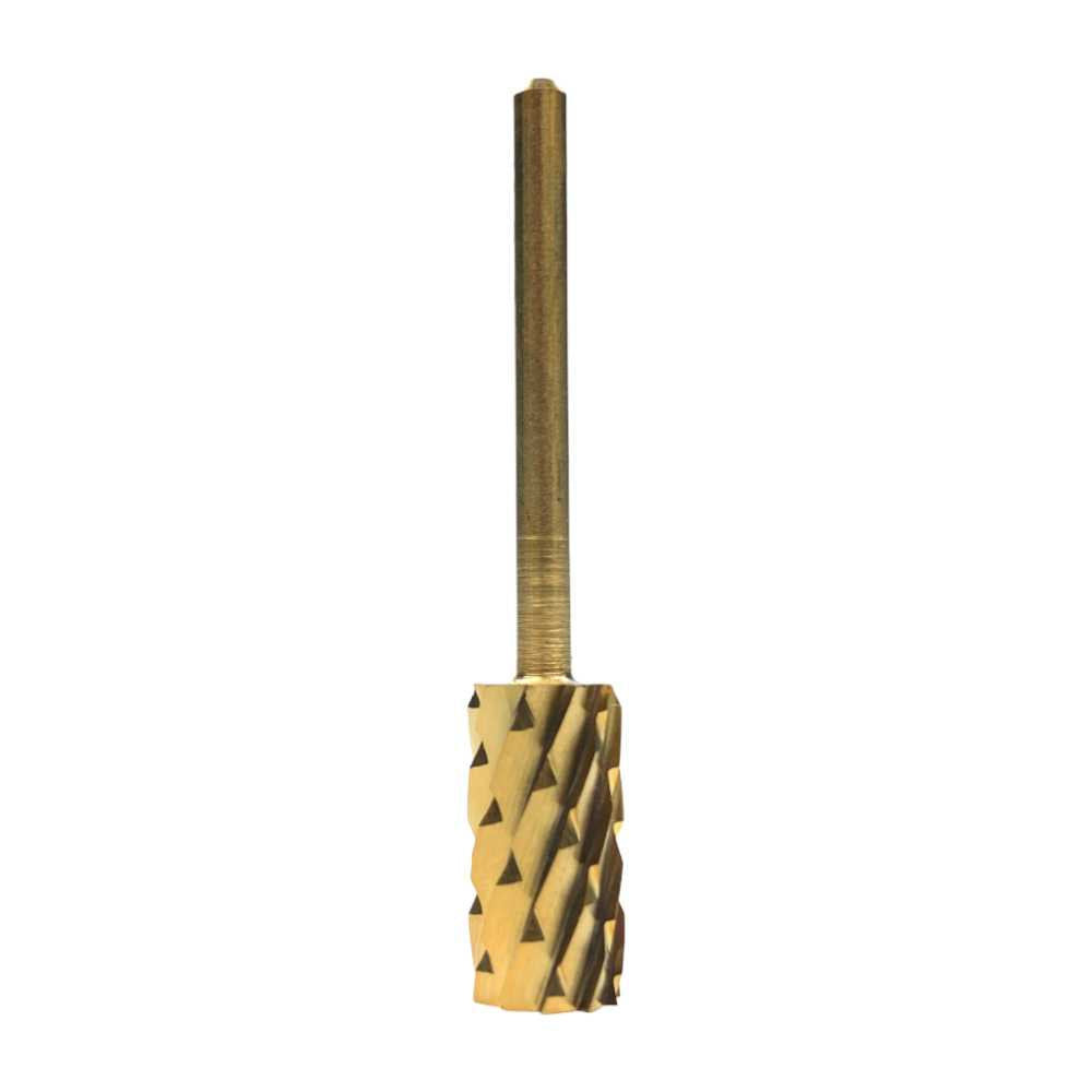SP Nail Drill Bits - Large Barrel Carbide H5X Quintuple Extra Coarse Grit 3/32 Gold