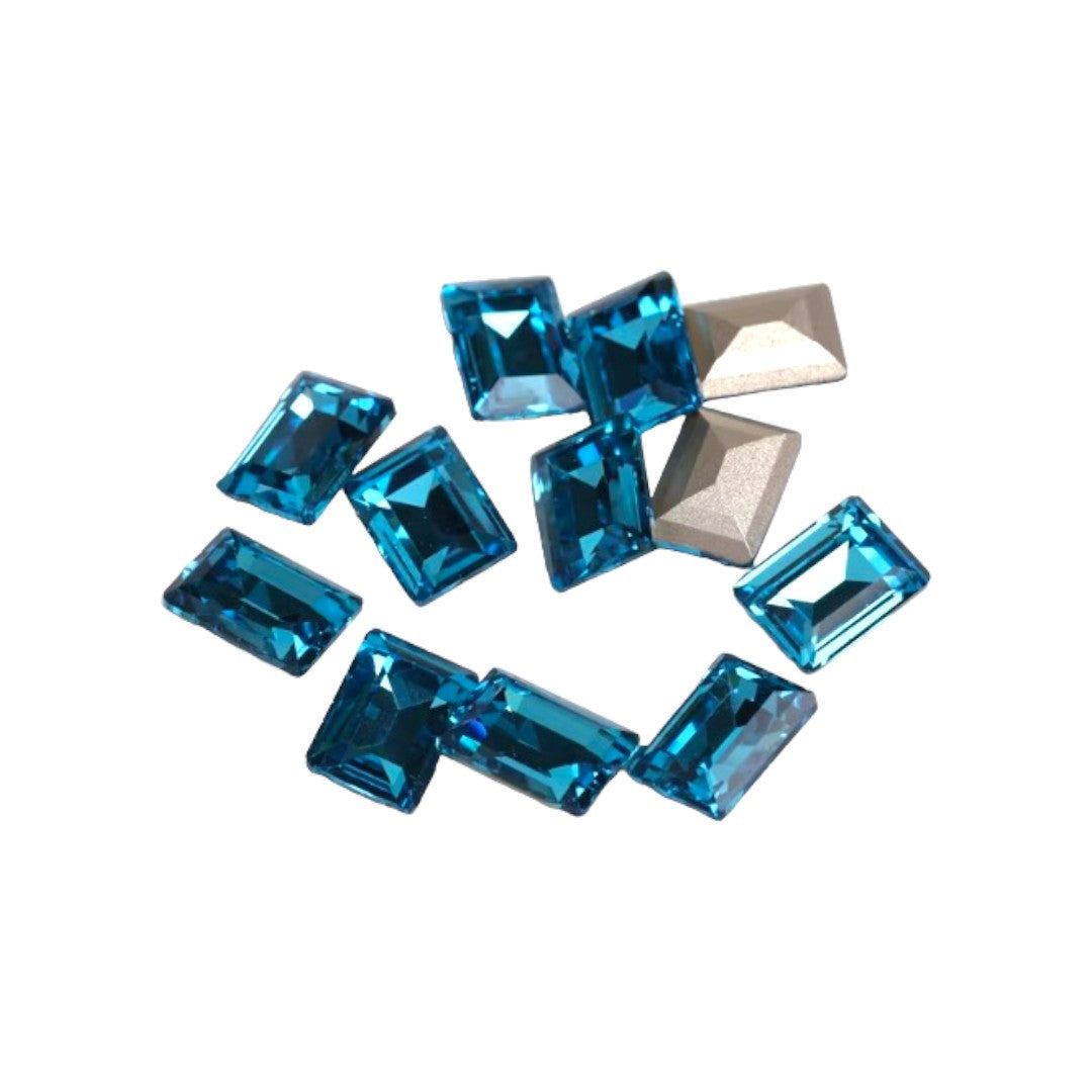CNBS Nail Art Rhinestones - Azure Rectangle Gem