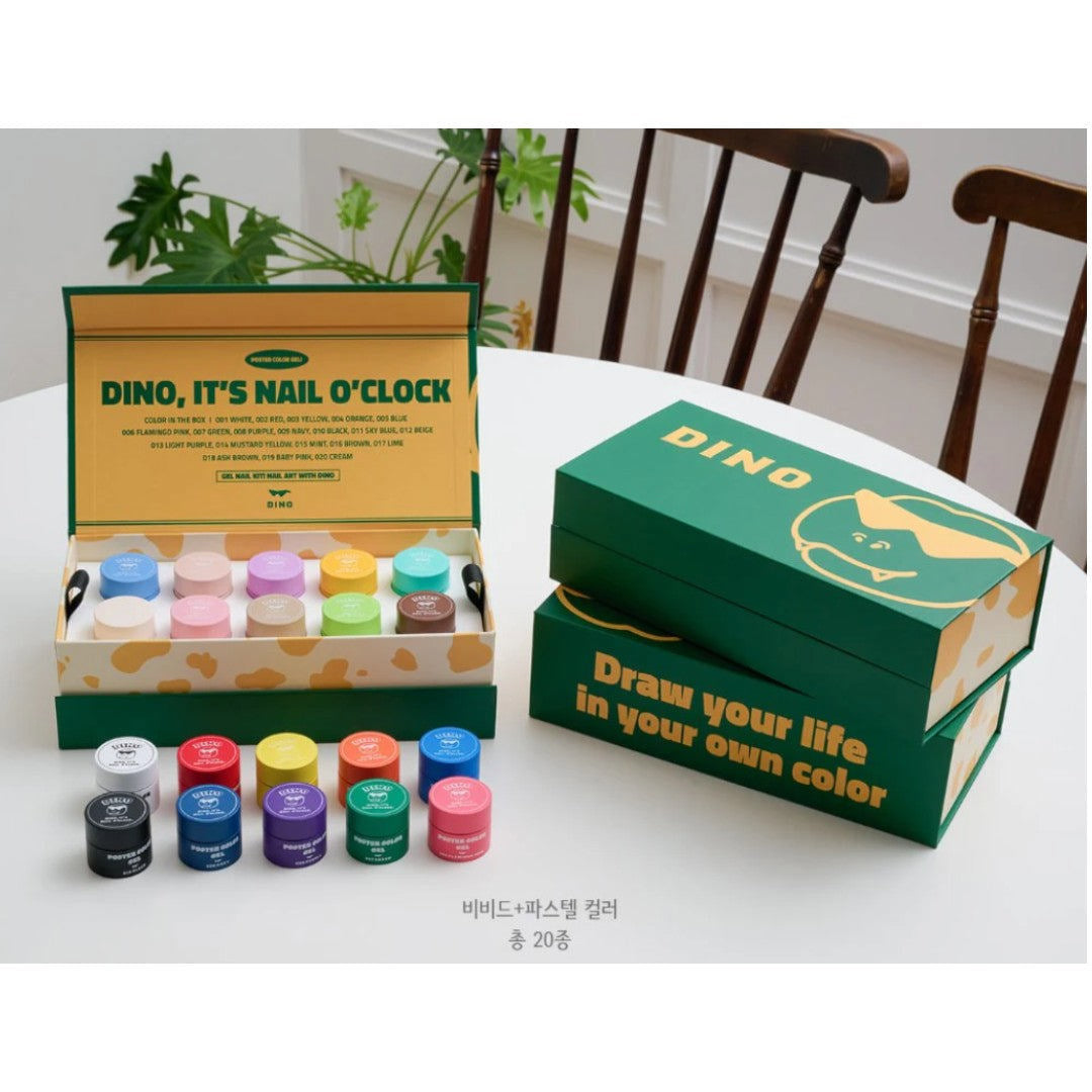 Dino It's Nail O'clock Poster Painting Gel Set (20 Colours)