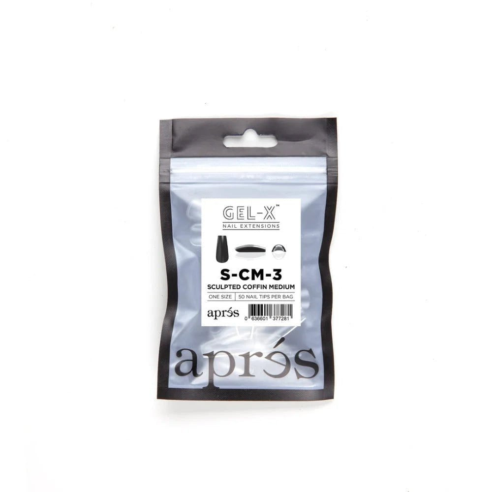 Apres Gel-X Refill Tips - Sculpted Coffin Medium (50Pcs)