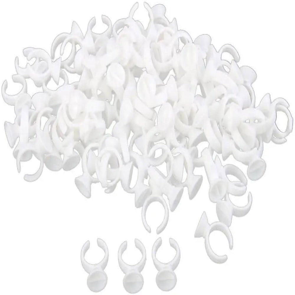 Eyelashes Nail Glue Ring (Pack of 100)