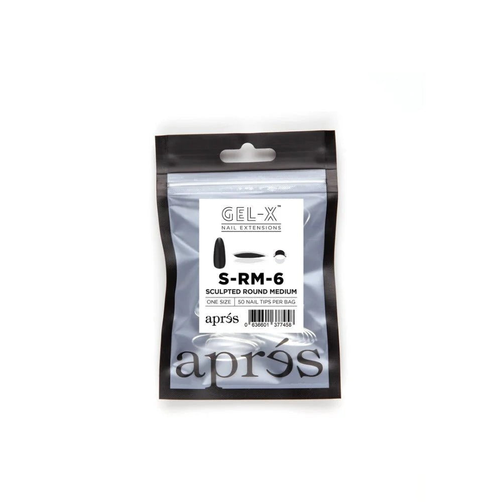 Apres Gel-X Refill Tips - Sculpted Round Medium (50Pcs)