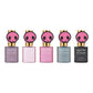 Apres Kuromi Naught & Nice Flash Glitter Gel Couleur W/ Pink Skull Cap Accessory (Set Of 5)