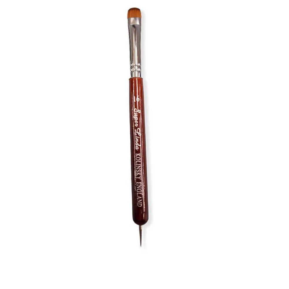 Super Linda French Brush w/ Dotting Tool - Brown #16