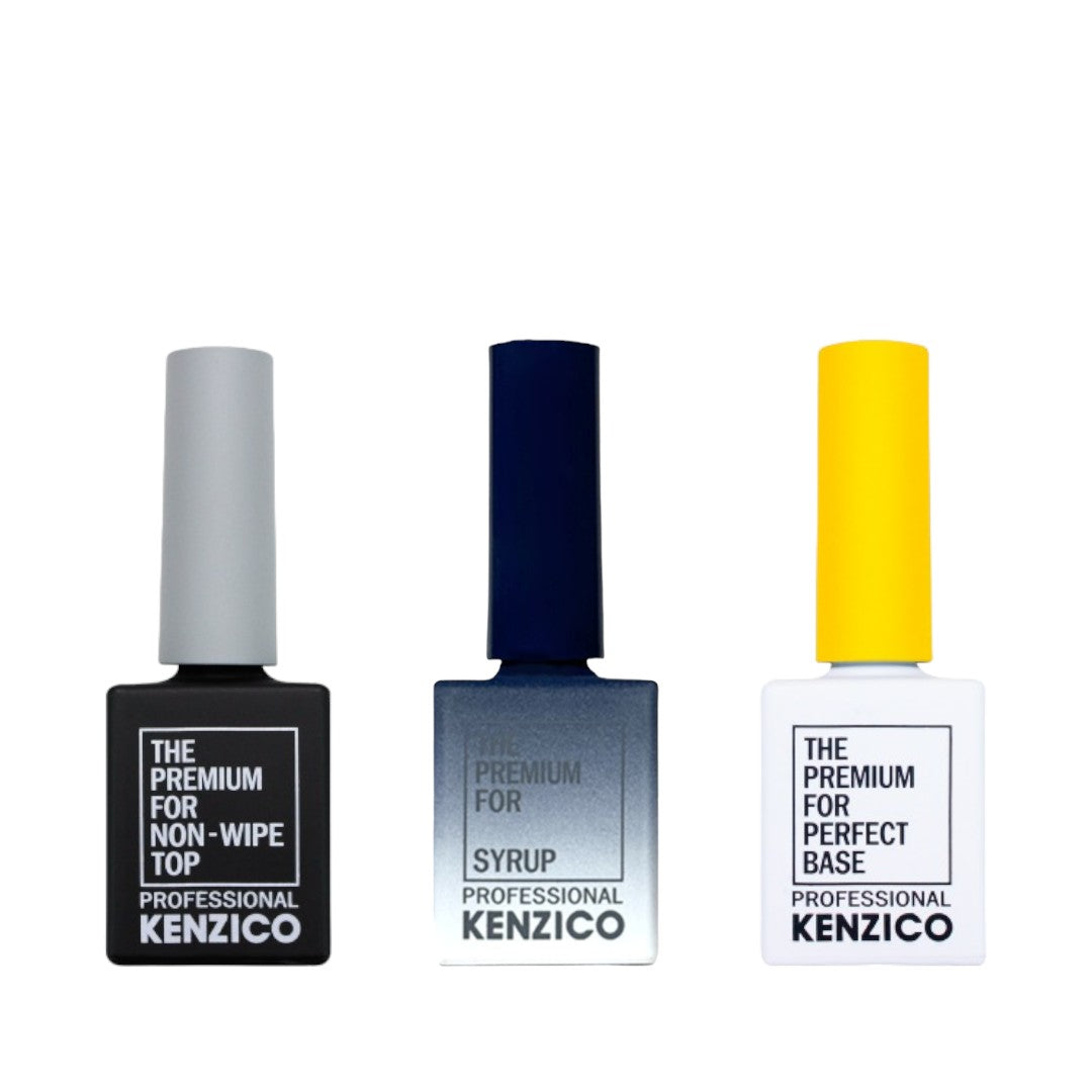 Kenzico Ice Candy Collection, Base Coat, Top Coat & Gel Nail Color Trio