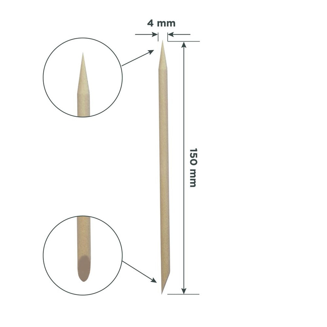 Staleks Orange stick EXPERT wooden 150 mm (100 pcs)