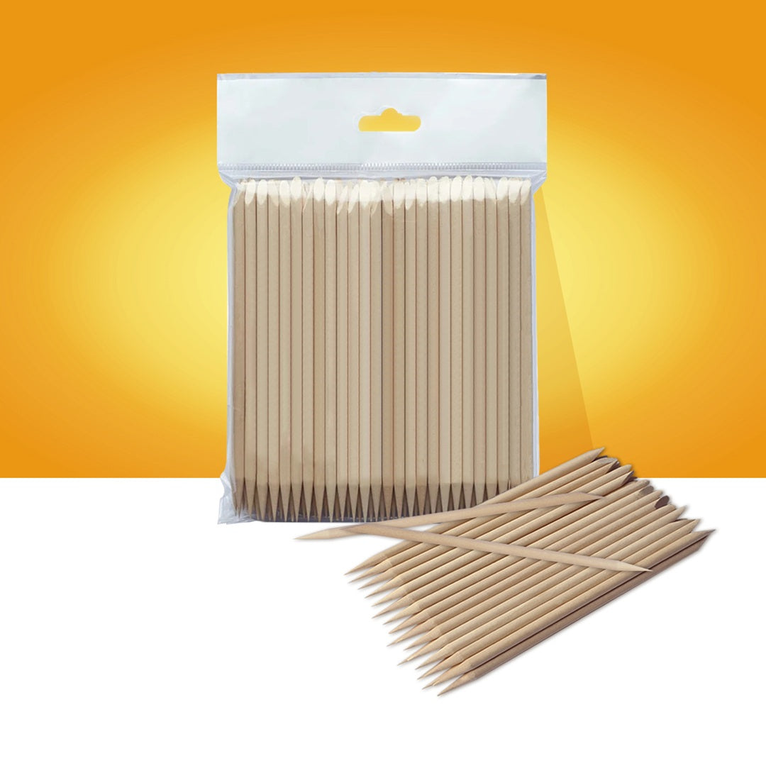 Staleks Orange stick EXPERT wooden 150 mm (100 pcs)