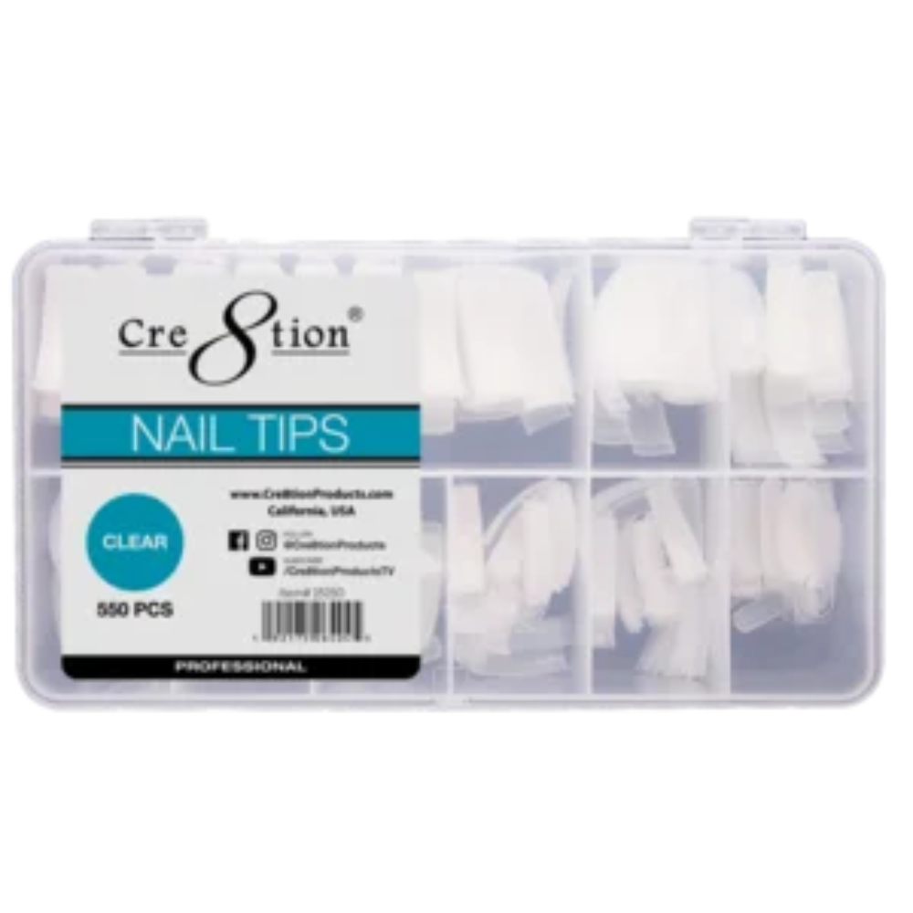 Cre8tion Nail Tips Box - Clear (500Pcs) #15150