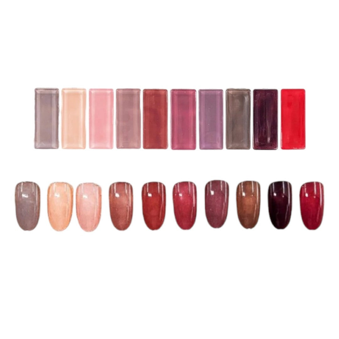 Jel and Gel Syrup Gel Polish - Sunset Collection #S81-90 (10pcs)
