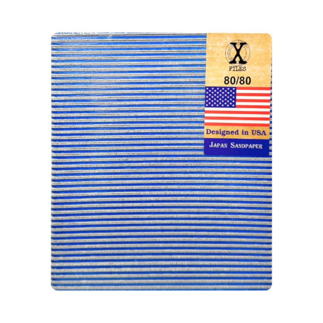 X-Files Jumbo Nail Files - Zebra 80/80 Grit (Pack Of 50)