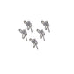 CNBS Nail Charms - Silver Bowknot w/ Crystal (5pcs)
