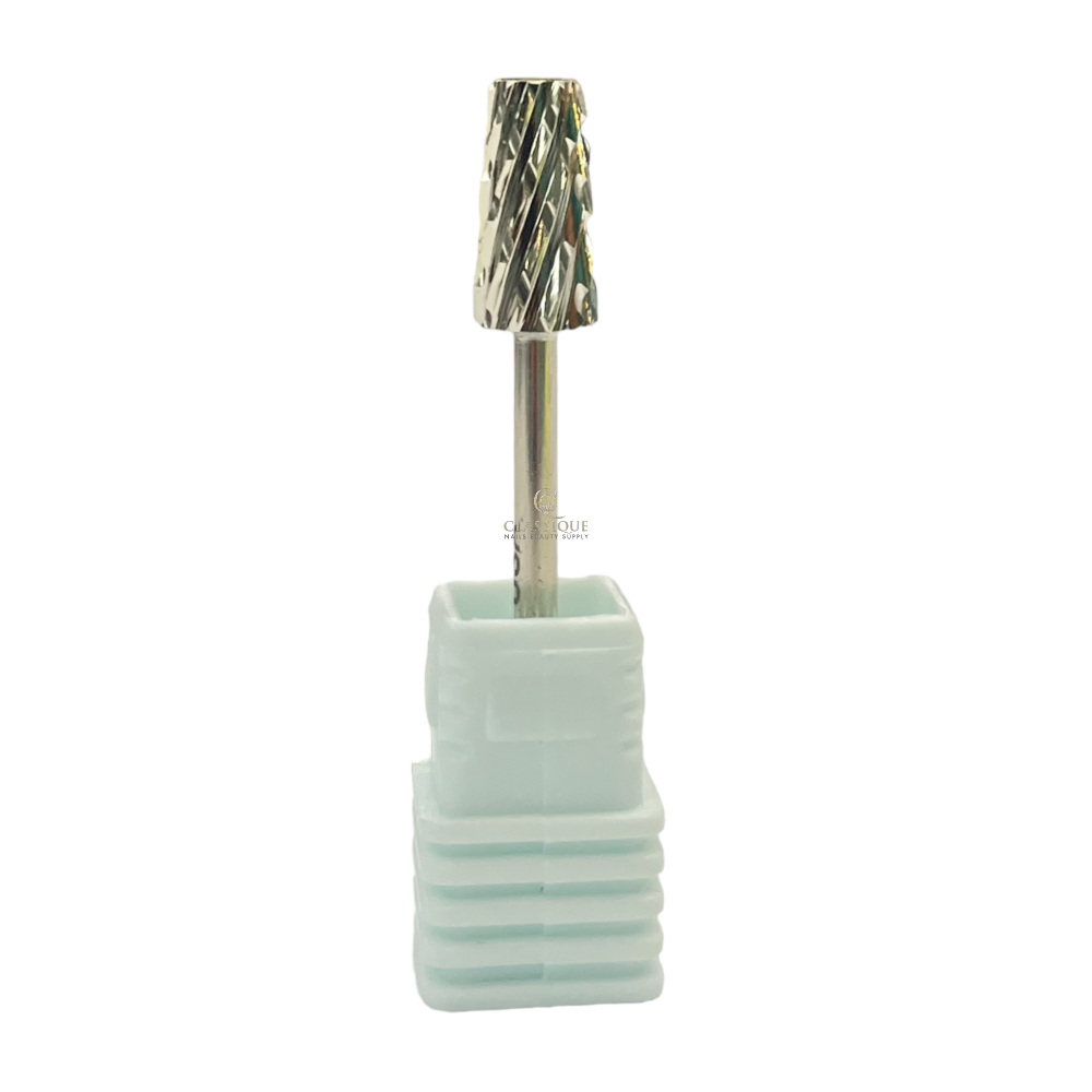 SP Nail Drill Bits - 3In1 Chamfer Carbide H3X Triple Extra Coarse Grit 3/32 Silver