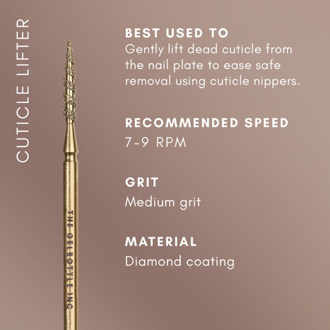The Gelbottle Nail Drill Bits - Cuticle Lifter Medium Grit 3/32
