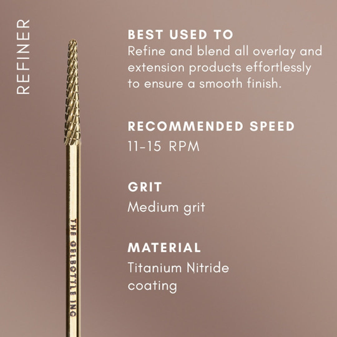 The Gelbottle Nail Drill Bits - Refiner Medium Grit 3/32