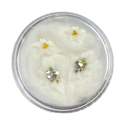 CNBS Nail Charms - 3D Handmade Acrylic Flowers 4pcs