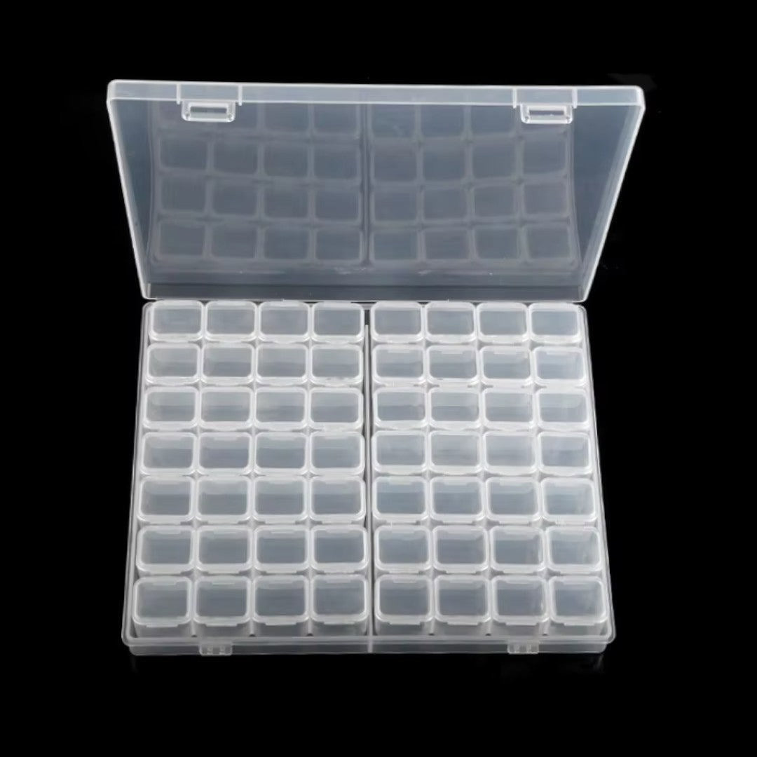 CNBS Nail Art Charms/Rhinestones Storage Organizer Box - 56 Grids