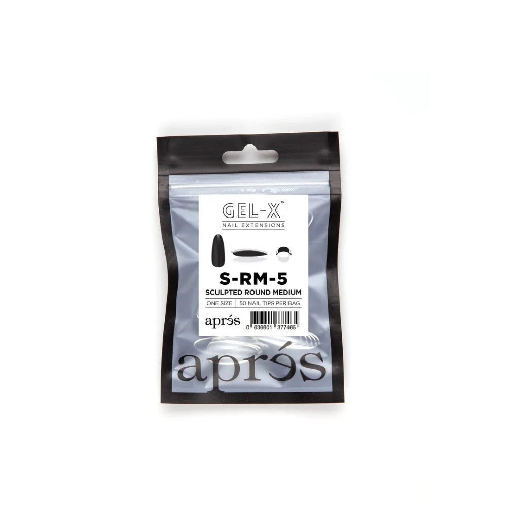 Apres Gel-X Refill Tips - Sculpted Round Medium (50Pcs)