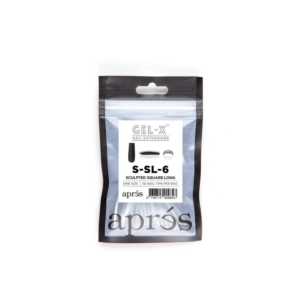 Apres Gel-X Refill Tips - Sculpted Square Long (50Pcs)