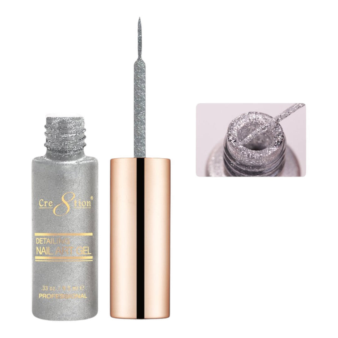 Cre8tion Gel Art Liner - Silver Glitter #27