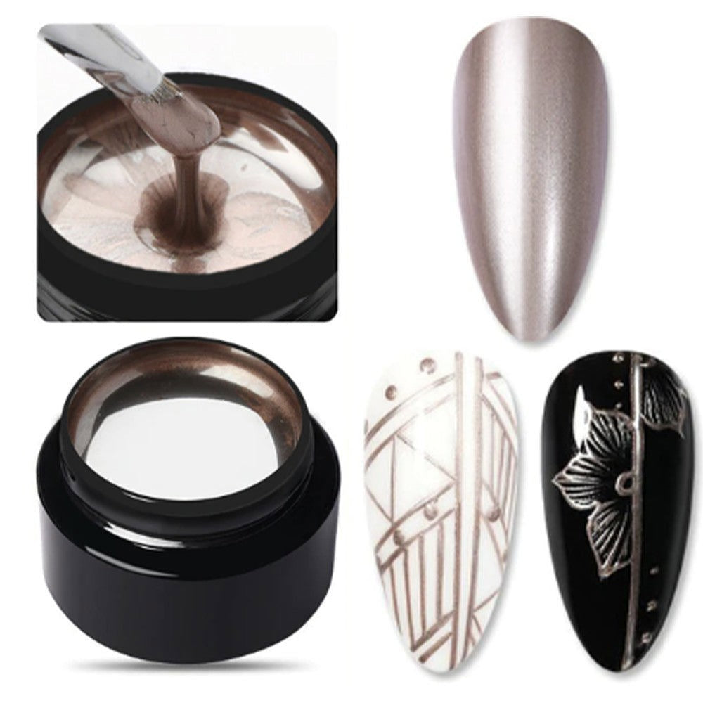 CQ Metallic Drawing Gel - Rose Gold