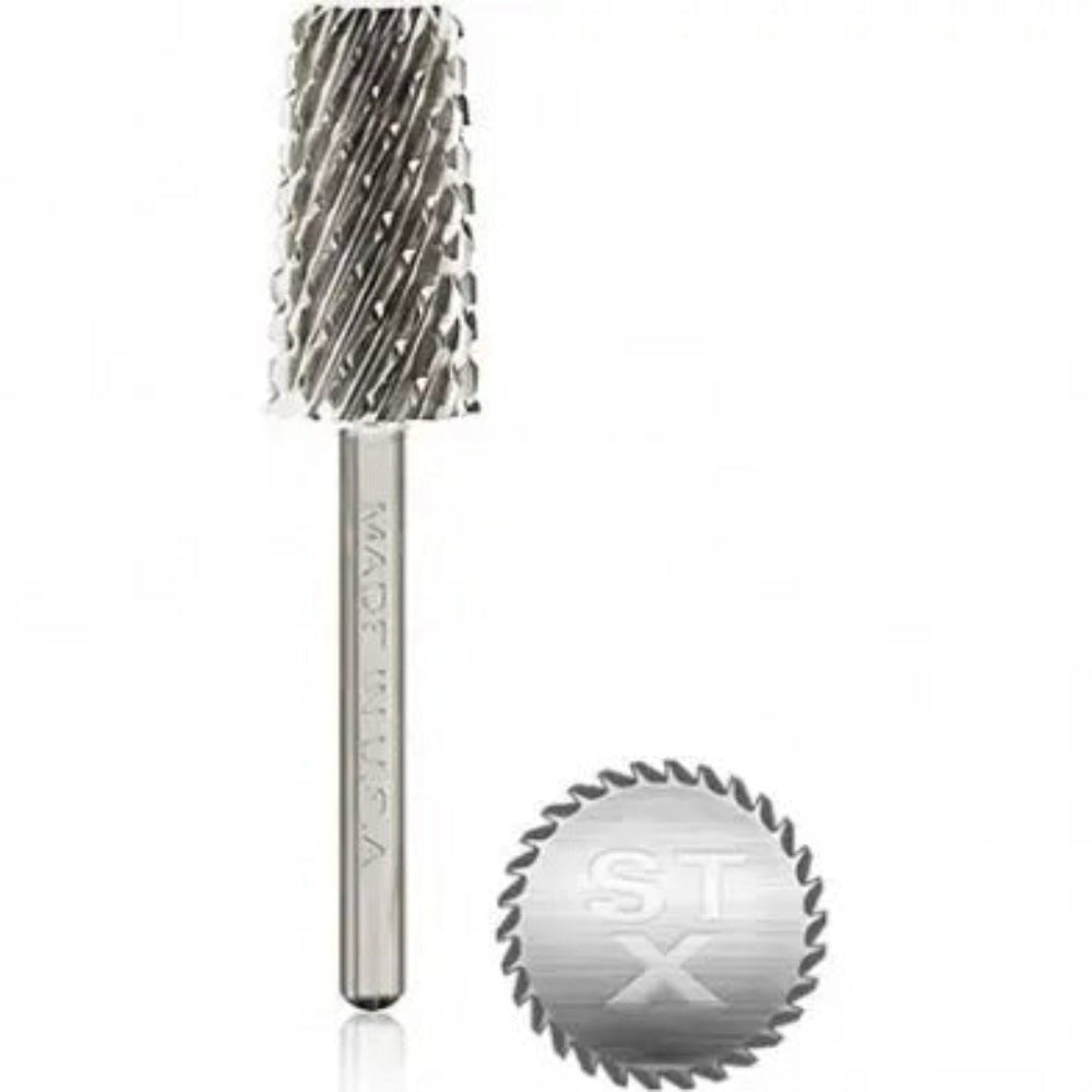Startool Nail Drill Bits - 3In1 Chamfer STX Extra Coarse Grit 3/32 Silver