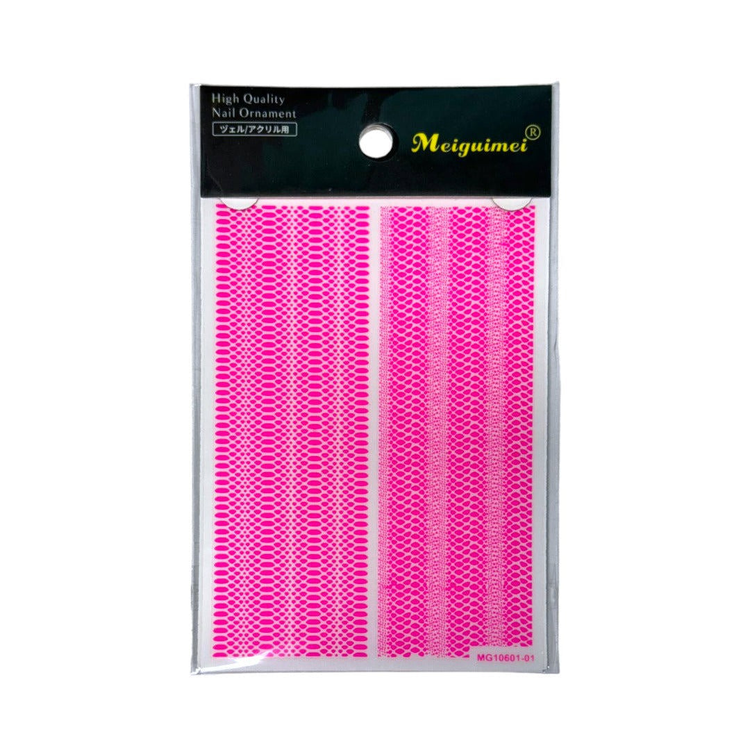 CNBS Nail Stickers - Pink Snakeskin Patterns