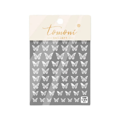 CNBS Nail Stickers - White Butterflies