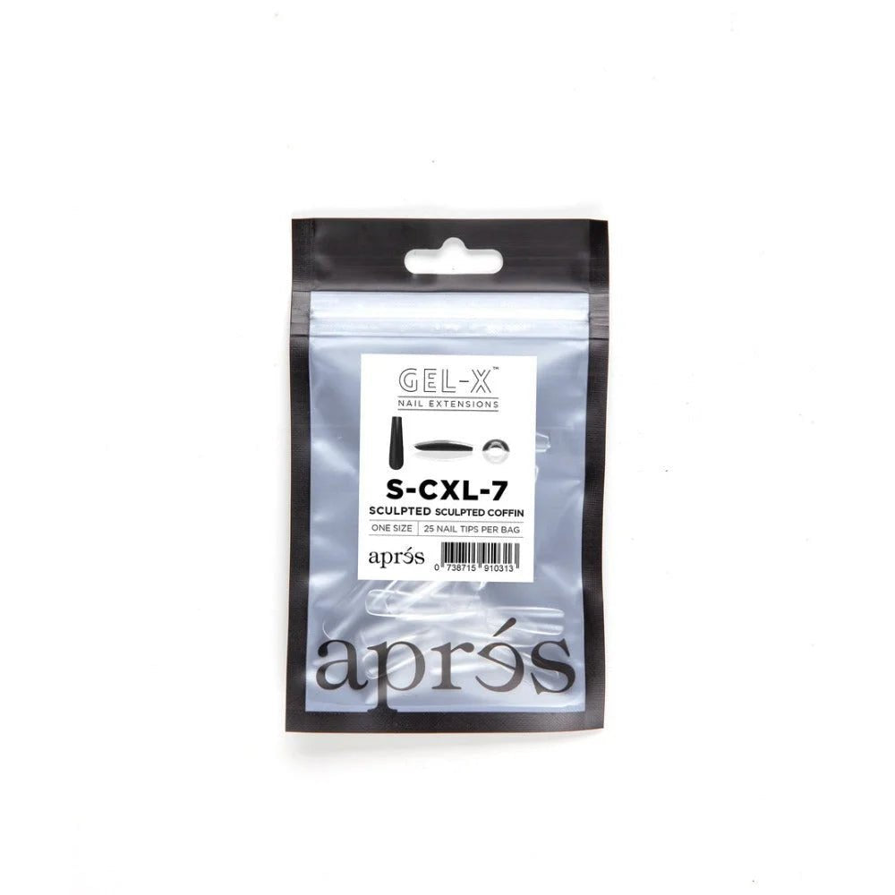 Apres Gel-X Refill Tips - Sculpted Coffin Extra Long (50Pcs)