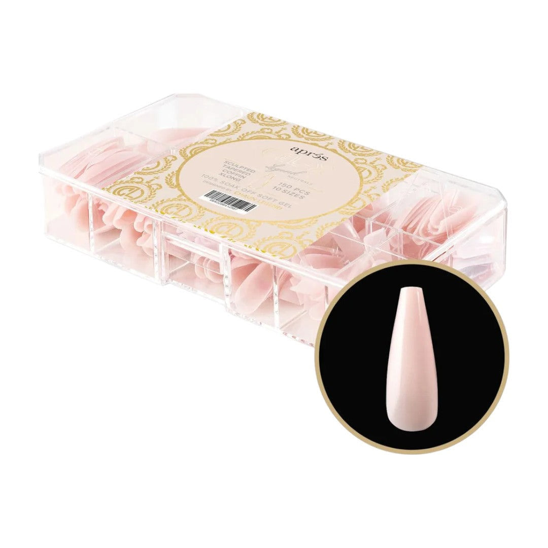 Apres X Chaun Legend Gel-X Nail Tips Box - Sculpted Tapered Coffin Extra Long (150Pcs)