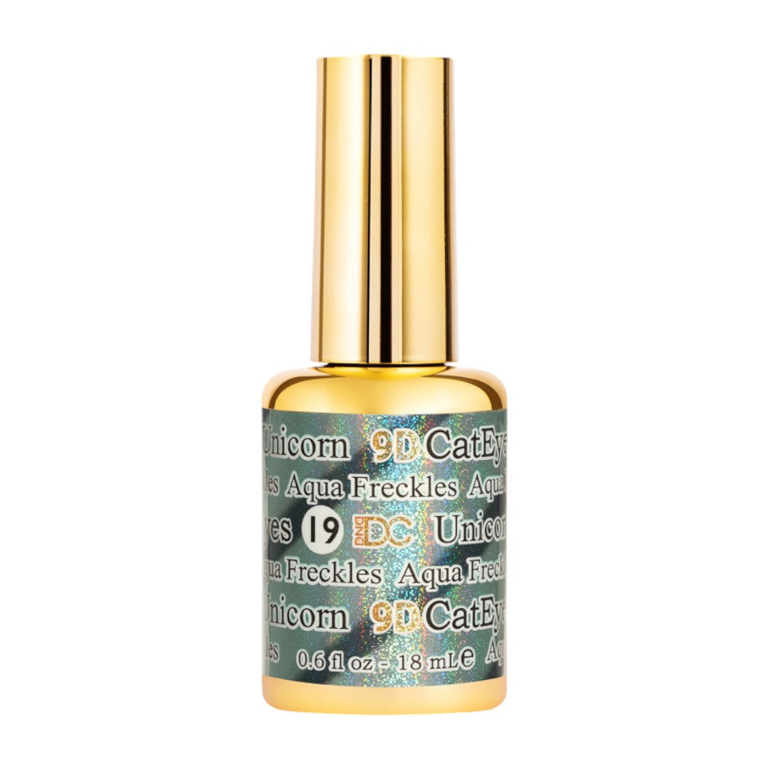 DND DC 9D Cat Eye Gel Polish - Aqua Freckles #19