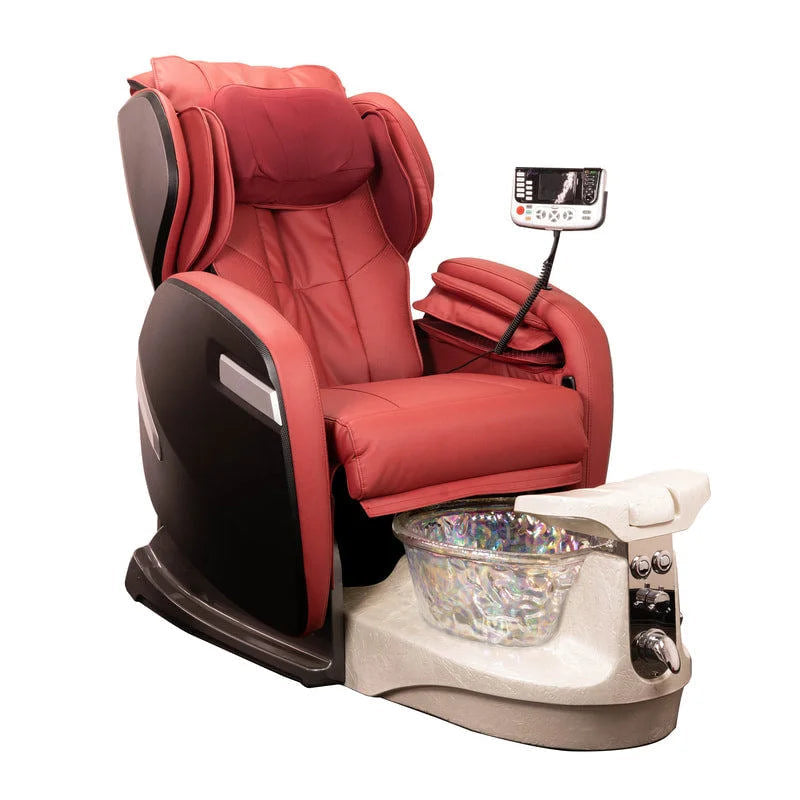 Fiori 9000 Pedicure Spa Chair Crystal Bowl - Ivory Crystal Base